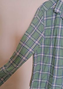 Men's Green Plaid Long Sleeve Shirt