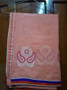 Peach Embroidered Saree