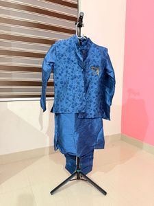 Boys' Blue Ethnic Set