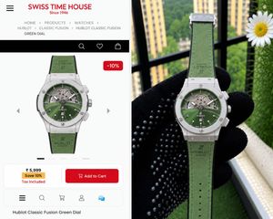 HUBLOT CLASSIC FUSION GREEN DIAL ⌚