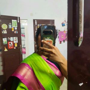 Green and Purple Saree