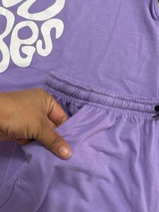 Purple "Good Vibes" Co-ord Set