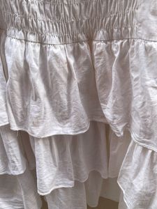 White Tiered Mini Dress