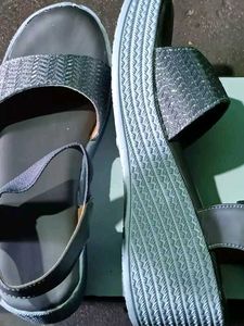 grey Wedge Sandals