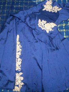 Elegant Blue Embroidered gown