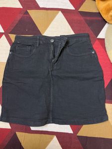 B1G1 Black Denim Mini Skirt
