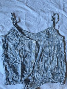 Striped Tie-Front Camisole Top