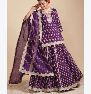 Stunning Purple Embroidered Lehenga Choli