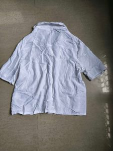 H&amp;M White crop Shirt