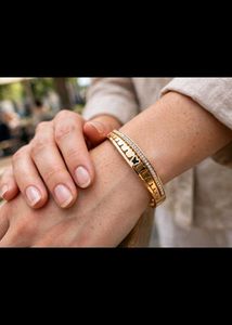 Gold Butterfly Bangle with Crystals