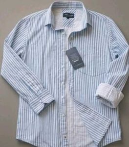Trendy Blue Striped Shirt For Men/Women