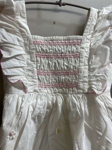 Cute Smocked White Baby Top