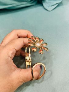 Flower Design Cuff Bracelet