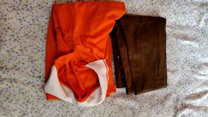 Orange T-shirt with white accents