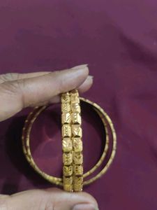 Elegant Gold-Plated Bangles Set