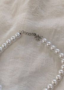 Cat dog Pearl Bow Necklace