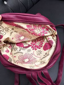 Cute Berry Backpack with Bear &amp; "It's Mine"