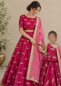 Twinning Magenta Gota Patti Baby Pink Dupatta