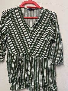 Stylish Striped V-Neck Top