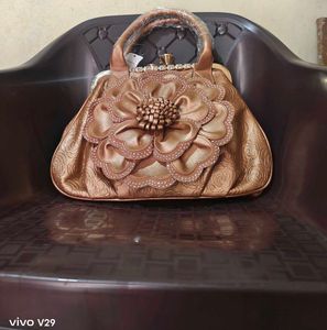 Elegant Flower Embellished Handbag