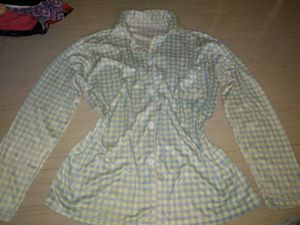 Gingham Pajama Top