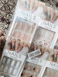 set of 6 press on nails