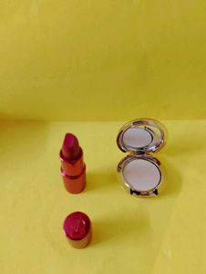 Luxury Red Lipstick &amp; Compact Powder