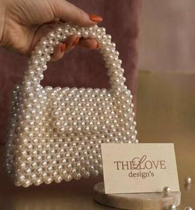 Elegant Pearl Beaded Handbag