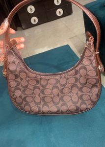 Coach Signature Pattern Hobo Bag