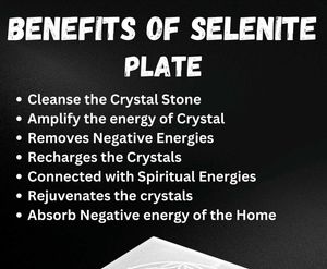 Tree Of Life Selenite Crystal Charging Plate