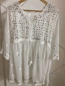 Mirrorwork Chikankari Kurta