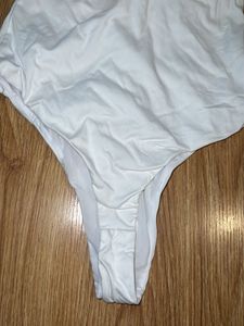 White Ruffle bodysuit