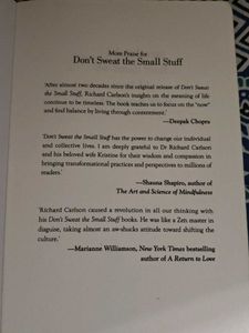 Don't Sweat the Small Stuff Book