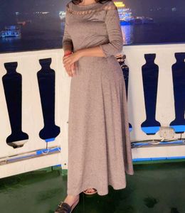 Stylish Maxi Dress with Cut-out Neckline