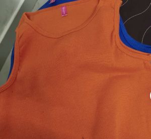 Orange Cropped Tank Top