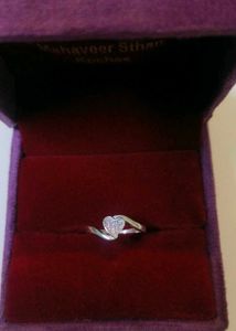 Heart Shape Gemstone Ring pure silver