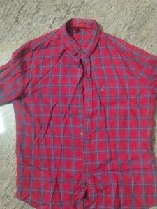 Classic Red Plaid Button-Up Shirt