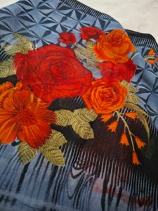 Elegant Rose Print Saree