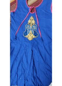 Vibrant Blue Anarkali Suit Set