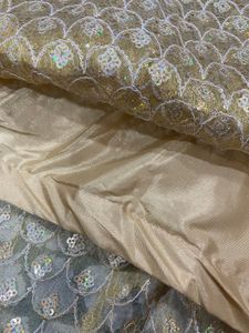 Orange And Golden Kurti And Skirt Set Without Dupatta