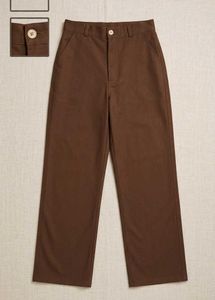 Brown Wide-Leg Trousers