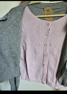 Dual color korean Cardigan