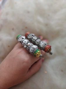 Unique oxidized Adjustable Rings Combo Of 5