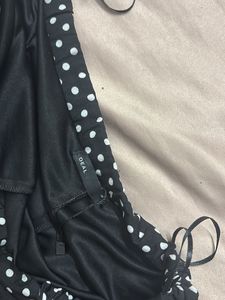 Chic Black &amp; White Polka Dot Skirt
