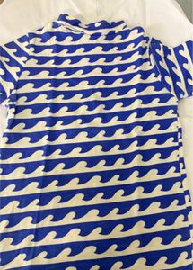 Blue Wave Pattern T-Shirt