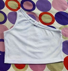 STREETSTYLESTORE Ribbed One-Shoulder Crop Top