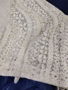 Elegant White Embellished Lehenga Choli