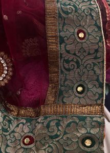 Embroidered Net Dupatta