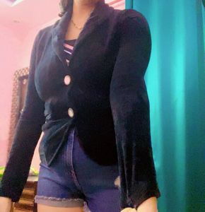 Black Velvet  female Blazer