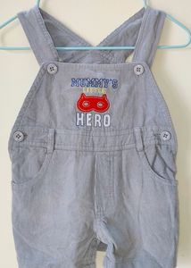 Cute Grey Dungaree For 3-6 Month Boy